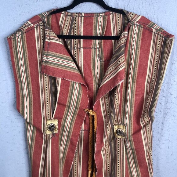 Vintage Handmade Vest One Size Western Art to Wear Mexican Boho Artsy Cross - Picture 2 of 16